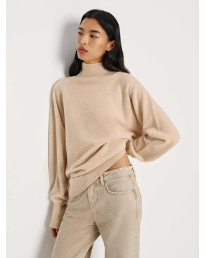 Reformation Meritt Cashmere Turtleneck - Natural