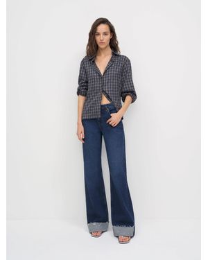 Reformation Cary Low Rise Slouchy Wide Leg Jeans Denim - Blue
