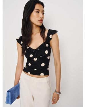 Reformation Lemmy Knit Top - Black