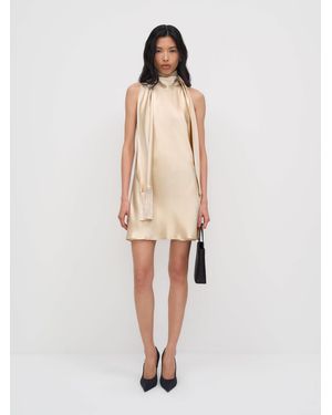 Reformation Helen Silk Dress - Natural