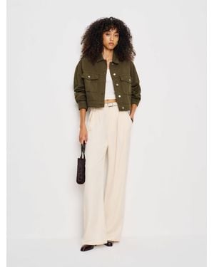 Reformation Hudson Military Twill Jacket - Natural