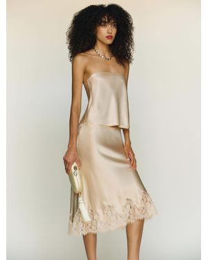 Reformation Spritz Silk Top - Natural