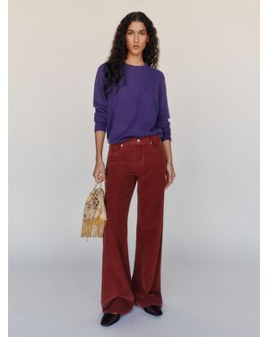 Reformation Cary Low Rise Slouchy Wide Leg Jeans Denim - Red