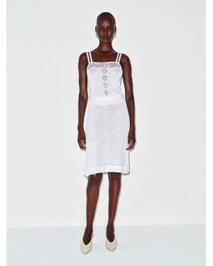 Reformation Vintage Chanel Hearts Dress Lace - White
