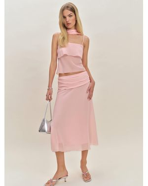 Reformation Petites Olivia Low Waist Skirt 6P - Pink