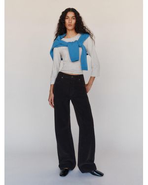 Reformation Clyde Low Rise Baggy Jean Denim - Blue