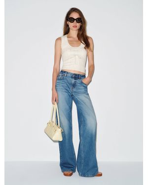 Reformation Erin Cotton Sweater Tank Top - Blue