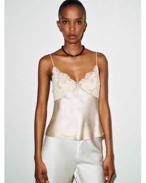 Reformation Blythe Silk Top - White
