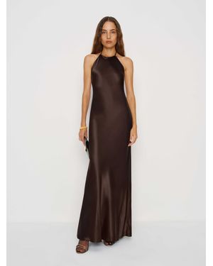 Reformation Jeany Silk Dress - Brown