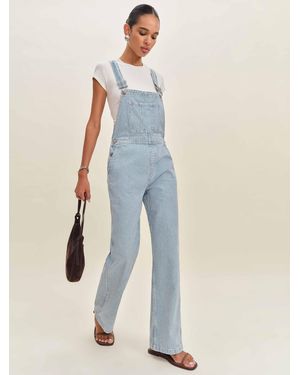 Reformation Arlo Denim Overalls - Blue