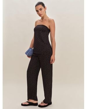 Reformation Alleia Satin Two Piece - Natural