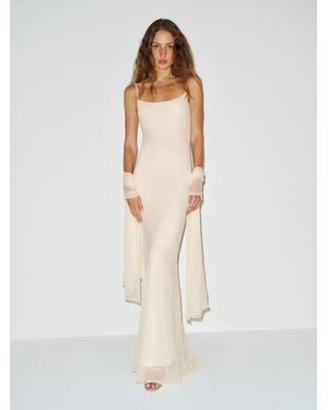Reformation Rida Silk Chiffon Dress - White