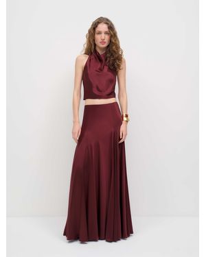 Reformation Sera Silk Two Piece 0 - Purple