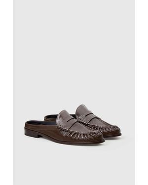 Reformation Francine Loafer Mule - Blue