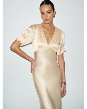 Reformation Kastoria Dress Golden Hour 0 in Natural | Lyst UK