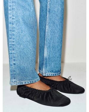 Reformation Brie Ballet Flat Taffeta 5 - Blue