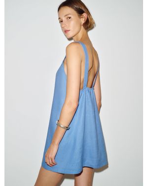 Reformation Luella Linen Dress - Blue