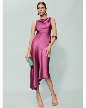 Reformation Scotia Silk Dress - Red