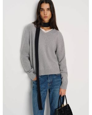 Reformation Noely Cashmere Blend Scarf - Gray