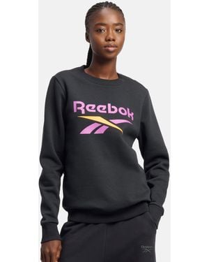 Reebok Women's Identity Big Logo Sweatshirt - Blue