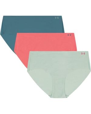 Under Armour Women's Pure Stretch 3-pack No Show Hipster - White