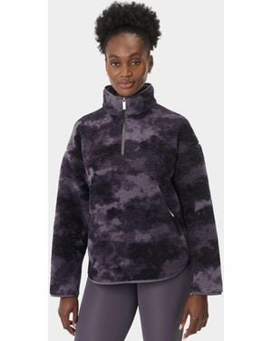 Sweaty Betty Women's Plush Half Zip Fleece - Blue