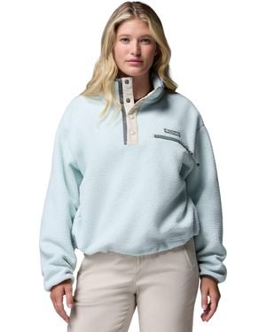 Columbia Women's Helvetia Ii Cropped Sherpa Half Snap Fleece - Blue
