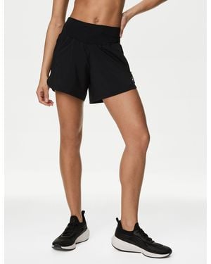 GOODMOVE Women's High Waisted Sports Shorts - Black