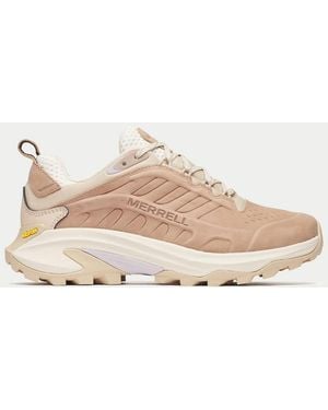 Merrell Women's Moab Speed 2 Leather Waterproof Hiking Shoes - Natural