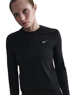 Nike Women's Swift Dri-fit Uv Long-sleeve Running Top - Black