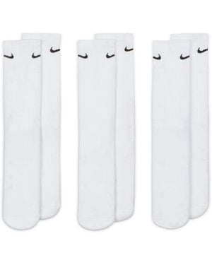 Nike Women's Everyday Cushioned Training Crew Socks (3 Pairs) - White