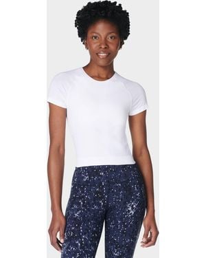 Sweaty Betty Women's Athlete Crop Seamless Gym T-shirt - White