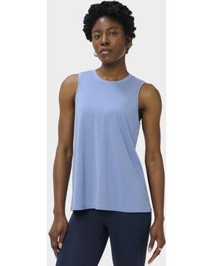 Sweaty Betty Women's Soft Flow Studio Open Back Tank Top - Blue