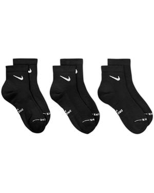 Nike Women's Everyday Elevated Ankle Socks (3 Pairs) - Black