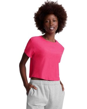 Beyond Yoga Women's Featherweight Supreme Cropped Tee - Red