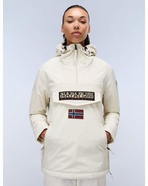 Napapijri Women's Rainforest Pocket Winter Anorak Jacket - White