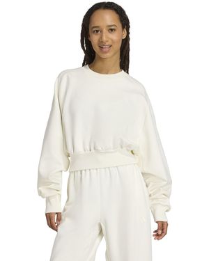 adidas Women's Soft Lux Loose Sweatshirt - White