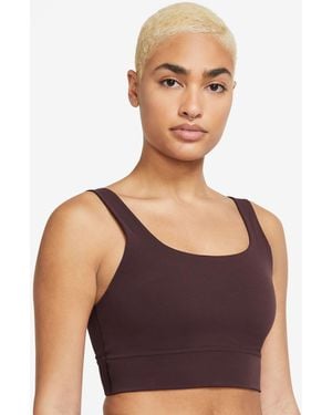 Nike Women's Zenvy Longline Sports Bra - Purple