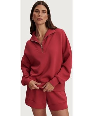 Varley Women's Hawley Half Zip Sweat - Red