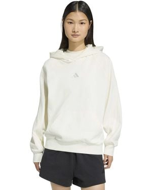 adidas Women's Kit 3-stripes Hoodie - White