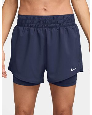 Nike Women's One Dri-fit 2-in-1 Shorts - Blue