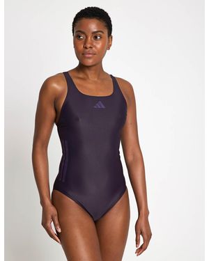 adidas Women's 3-stripes C-back Swimsuit - Blue