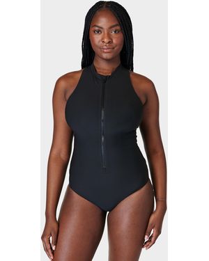 Sweaty Betty Women's Vista Xtra Life High Neck Swimsuit - Blue