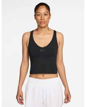 Nike Women's Universa Medium-support Padded Sports Bra Tank - Black