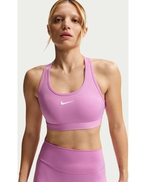 Nike Women's Swoosh Medium Support Sports Bra - Purple