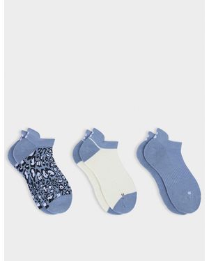 Sweaty Betty Women's Workout Trainer Socks 3 Pack - Blue