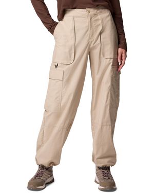 Columbia Women's Brea Falls Cotton Ripstop Cargo Trousers - Natural