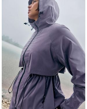 GOODMOVE Women's 360° Reflective Hooded Sports Jacket - Blue