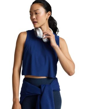 Beyond Yoga Women's Featherweight Minimal Cropped Tank - Blue