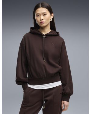 PUMA Women's Her Relaxed Fleece Hoodie - Grey